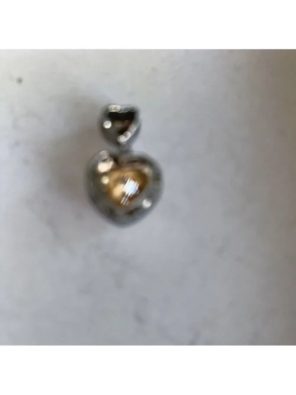 STERLING SILVER 4 CARAT HEART SHAPE GOLDEN PEACH HALO CZ SOLITAIRE PENDANT MA